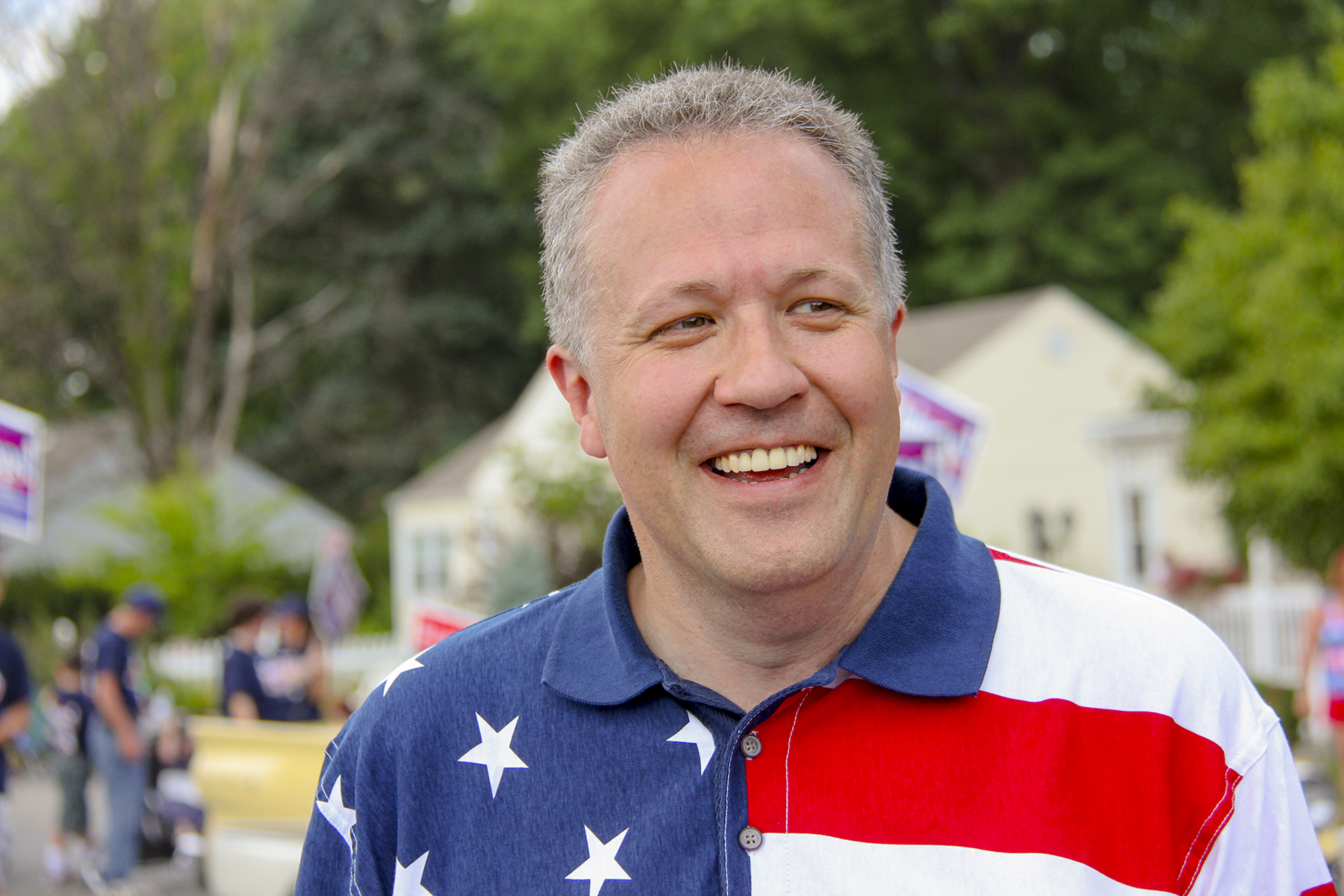 Mike Gaskill smiling at a community event